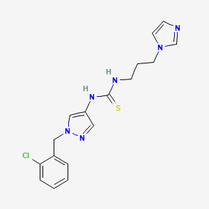 N-[1-(2-chlorobenzyl)-1H-pyrazol-4-yl]-N'-[3-(1H-imidazol-1-yl)propyl]thiourea