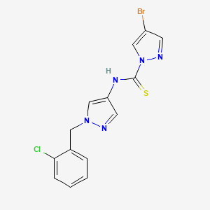 4-bromo-N-[1-(2-chlorobenzyl)-1H-pyrazol-4-yl]-1H-pyrazole-1-carbothioamide