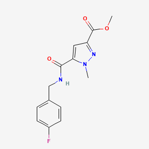 methyl 5-{[(4-fluorobenzyl)amino]carbonyl}-1-methyl-1H-pyrazole-3-carboxylate