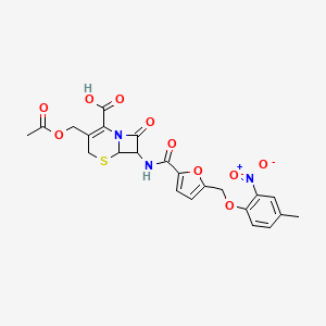 3-[(Acetyloxy)methyl]-7-[({5-[(4-methyl-2-nitrophenoxy)methyl]furan-2-yl}carbonyl)amino]-8-oxo-5-thia-1-azabicyclo[4.2.0]oct-2-ene-2-carboxylic acid