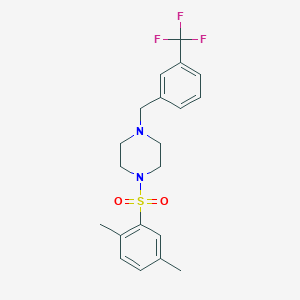 1-[(2,5-dimethylphenyl)sulfonyl]-4-[3-(trifluoromethyl)benzyl]piperazine