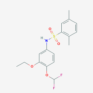 N-[4-(difluoromethoxy)-3-ethoxyphenyl]-2,5-dimethylbenzenesulfonamide