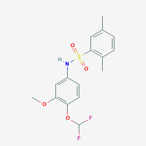 N-[4-(difluoromethoxy)-3-methoxyphenyl]-2,5-dimethylbenzenesulfonamide