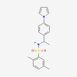 2,5-dimethyl-N-{1-[4-(1H-pyrrol-1-yl)phenyl]ethyl}benzenesulfonamide