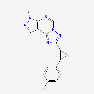 2-[2-(4-chlorophenyl)cyclopropyl]-7-methyl-7H-pyrazolo[4,3-e][1,2,4]triazolo[1,5-c]pyrimidine