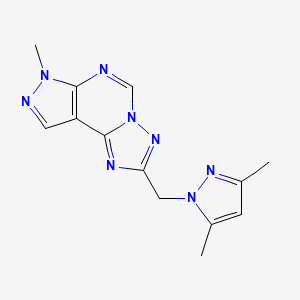 2-[(3,5-dimethyl-1H-pyrazol-1-yl)methyl]-7-methyl-7H-pyrazolo[4,3-e][1,2,4]triazolo[1,5-c]pyrimidine