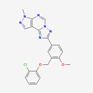 2-[(2-CHLOROPHENOXY)METHYL]-4-(7-METHYL-7H-PYRAZOLO[4,3-E][1,2,4]TRIAZOLO[1,5-C]PYRIMIDIN-2-YL)PHENYL METHYL ETHER