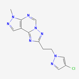 2-[2-(4-chloro-1H-pyrazol-1-yl)ethyl]-7-methyl-7H-pyrazolo[4,3-e][1,2,4]triazolo[1,5-c]pyrimidine