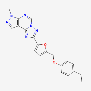 2-{5-[(4-ethylphenoxy)methyl]-2-furyl}-7-methyl-7H-pyrazolo[4,3-e][1,2,4]triazolo[1,5-c]pyrimidine