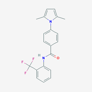 4-(2,5-dimethyl-1H-pyrrol-1-yl)-N-[2-(trifluoromethyl)phenyl]benzamide