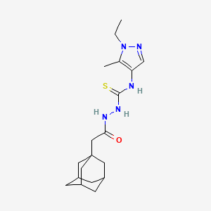 2-[2-(1-ADAMANTYL)ACETYL]-N-(1-ETHYL-5-METHYL-1H-PYRAZOL-4-YL)-1-HYDRAZINECARBOTHIOAMIDE