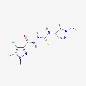 2-[(4-CHLORO-1,5-DIMETHYL-1H-PYRAZOL-3-YL)CARBONYL]-N-(1-ETHYL-5-METHYL-1H-PYRAZOL-4-YL)-1-HYDRAZINECARBOTHIOAMIDE