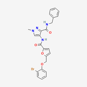 N-BENZYL-4-[({5-[(2-BROMOPHENOXY)METHYL]-2-FURYL}CARBONYL)AMINO]-1-METHYL-1H-PYRAZOLE-3-CARBOXAMIDE