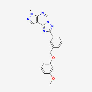 2-{3-[(3-methoxyphenoxy)methyl]phenyl}-7-methyl-7H-pyrazolo[4,3-e][1,2,4]triazolo[1,5-c]pyrimidine