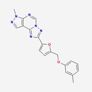 3-METHYLPHENYL {[5-(7-METHYL-7H-PYRAZOLO[4,3-E][1,2,4]TRIAZOLO[1,5-C]PYRIMIDIN-2-YL)-2-FURYL]METHYL} ETHER