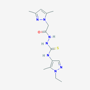 2-[2-(3,5-DIMETHYL-1H-PYRAZOL-1-YL)ACETYL]-N-(1-ETHYL-5-METHYL-1H-PYRAZOL-4-YL)-1-HYDRAZINECARBOTHIOAMIDE