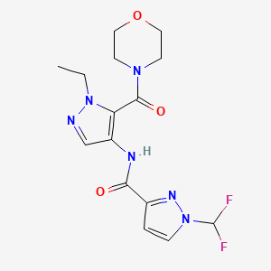 1-(DIFLUOROMETHYL)-N-[1-ETHYL-5-(MORPHOLINOCARBONYL)-1H-PYRAZOL-4-YL]-1H-PYRAZOLE-3-CARBOXAMIDE