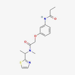 N-[3-(2-{methyl[1-(1,3-thiazol-2-yl)ethyl]amino}-2-oxoethoxy)phenyl]propanamide