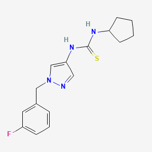 N-cyclopentyl-N'-[1-(3-fluorobenzyl)-1H-pyrazol-4-yl]thiourea