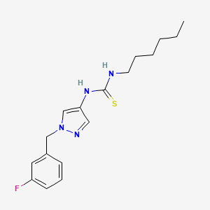 N-[1-(3-fluorobenzyl)-1H-pyrazol-4-yl]-N'-hexylthiourea