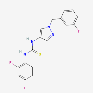 molecular formula C17H13F3N4S B4363140 N-(2,4-difluorophenyl)-N'-[1-(3-fluorobenzyl)-1H-pyrazol-4-yl]thiourea 