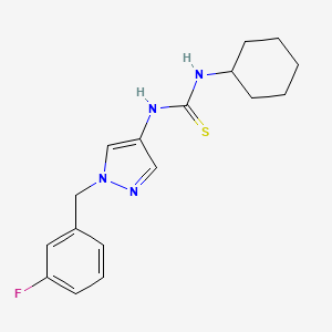 N-cyclohexyl-N'-[1-(3-fluorobenzyl)-1H-pyrazol-4-yl]thiourea