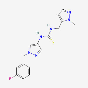 N-[1-(3-fluorobenzyl)-1H-pyrazol-4-yl]-N'-[(1-methyl-1H-pyrazol-5-yl)methyl]thiourea