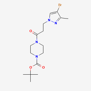 TERT-BUTYL 4-[3-(4-BROMO-3-METHYL-1H-PYRAZOL-1-YL)PROPANOYL]TETRAHYDRO-1(2H)-PYRAZINECARBOXYLATE