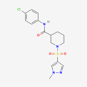 N-(4-chlorophenyl)-1-[(1-methyl-1H-pyrazol-4-yl)sulfonyl]-3-piperidinecarboxamide