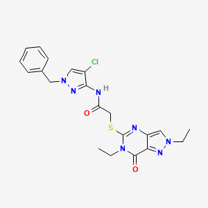 N-(1-benzyl-4-chloro-1H-pyrazol-3-yl)-2-[(2,6-diethyl-7-oxo-6,7-dihydro-2H-pyrazolo[4,3-d]pyrimidin-5-yl)sulfanyl]acetamide