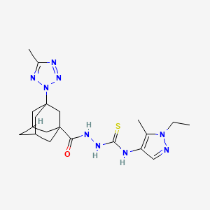 N-(1-ETHYL-5-METHYL-1H-PYRAZOL-4-YL)-2-{[3-(5-METHYL-2H-1,2,3,4-TETRAAZOL-2-YL)-1-ADAMANTYL]CARBONYL}-1-HYDRAZINECARBOTHIOAMIDE