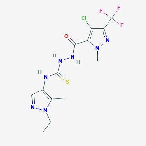 2-{[4-CHLORO-1-METHYL-3-(TRIFLUOROMETHYL)-1H-PYRAZOL-5-YL]CARBONYL}-N-(1-ETHYL-5-METHYL-1H-PYRAZOL-4-YL)-1-HYDRAZINECARBOTHIOAMIDE