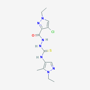 2-[(4-CHLORO-1-ETHYL-1H-PYRAZOL-3-YL)CARBONYL]-N-(1-ETHYL-5-METHYL-1H-PYRAZOL-4-YL)-1-HYDRAZINECARBOTHIOAMIDE