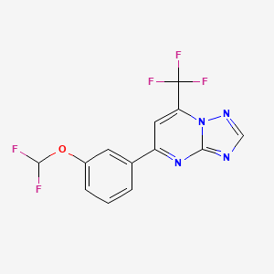 molecular formula C13H7F5N4O B4363458 5-[3-(difluoromethoxy)phenyl]-7-(trifluoromethyl)[1,2,4]triazolo[1,5-a]pyrimidine 