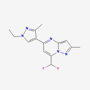 7-(difluoromethyl)-5-(1-ethyl-3-methyl-1H-pyrazol-4-yl)-2-methylpyrazolo[1,5-a]pyrimidine