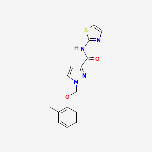 1-[(2,4-dimethylphenoxy)methyl]-N-(5-methyl-1,3-thiazol-2-yl)pyrazole-3-carboxamide