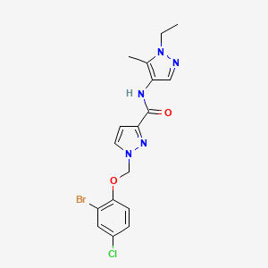 1-[(2-bromo-4-chlorophenoxy)methyl]-N-(1-ethyl-5-methyl-1H-pyrazol-4-yl)-1H-pyrazole-3-carboxamide