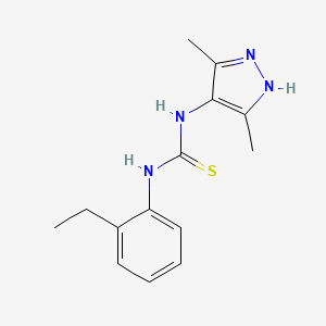 molecular formula C14H18N4S B4363576 1-(3,5-dimethyl-1H-pyrazol-4-yl)-3-(2-ethylphenyl)thiourea 