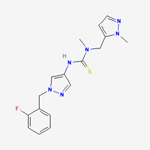 N'-[1-(2-fluorobenzyl)-1H-pyrazol-4-yl]-N-methyl-N-[(1-methyl-1H-pyrazol-5-yl)methyl]thiourea