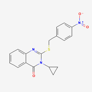 3-CYCLOPROPYL-2-{[(4-NITROPHENYL)METHYL]SULFANYL}-3,4-DIHYDROQUINAZOLIN-4-ONE