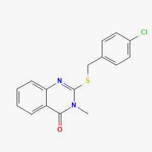 molecular formula C16H13ClN2OS B4363732 2-[(4-CHLOROBENZYL)SULFANYL]-3-METHYL-4(3H)-QUINAZOLINONE 