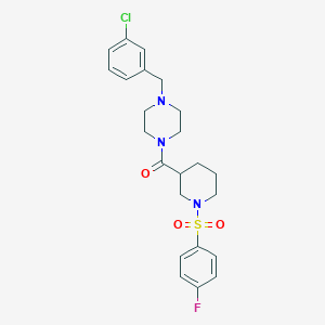 [4-(3-CHLOROBENZYL)PIPERAZINO]{1-[(4-FLUOROPHENYL)SULFONYL]-3-PIPERIDYL}METHANONE