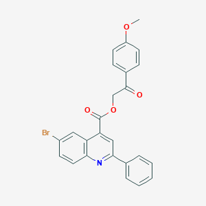 2-(4-Methoxyphenyl)-2-oxoethyl 6-bromo-2-phenyl-4-quinolinecarboxylate