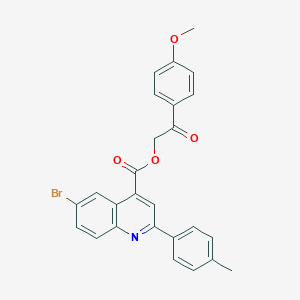 2-(4-Methoxyphenyl)-2-oxoethyl 6-bromo-2-(4-methylphenyl)-4-quinolinecarboxylate