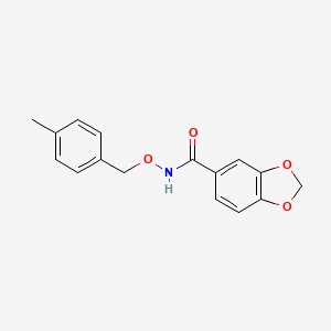 molecular formula C16H15NO4 B4363823 N-[(4-methylbenzyl)oxy]-1,3-benzodioxole-5-carboxamide 