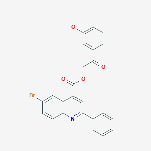 2-(3-Methoxyphenyl)-2-oxoethyl 6-bromo-2-phenyl-4-quinolinecarboxylate