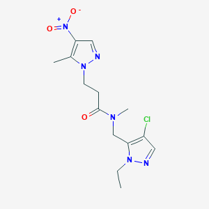 N~1~-[(4-CHLORO-1-ETHYL-1H-PYRAZOL-5-YL)METHYL]-N~1~-METHYL-3-(5-METHYL-4-NITRO-1H-PYRAZOL-1-YL)PROPANAMIDE