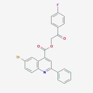 2-(4-Fluorophenyl)-2-oxoethyl 6-bromo-2-phenyl-4-quinolinecarboxylate