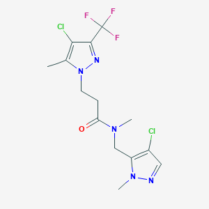 N-[(4-chloro-1-methyl-1H-pyrazol-5-yl)methyl]-3-[4-chloro-5-methyl-3-(trifluoromethyl)-1H-pyrazol-1-yl]-N-methylpropanamide