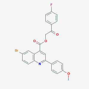 2-(4-Fluorophenyl)-2-oxoethyl 6-bromo-2-(4-methoxyphenyl)-4-quinolinecarboxylate